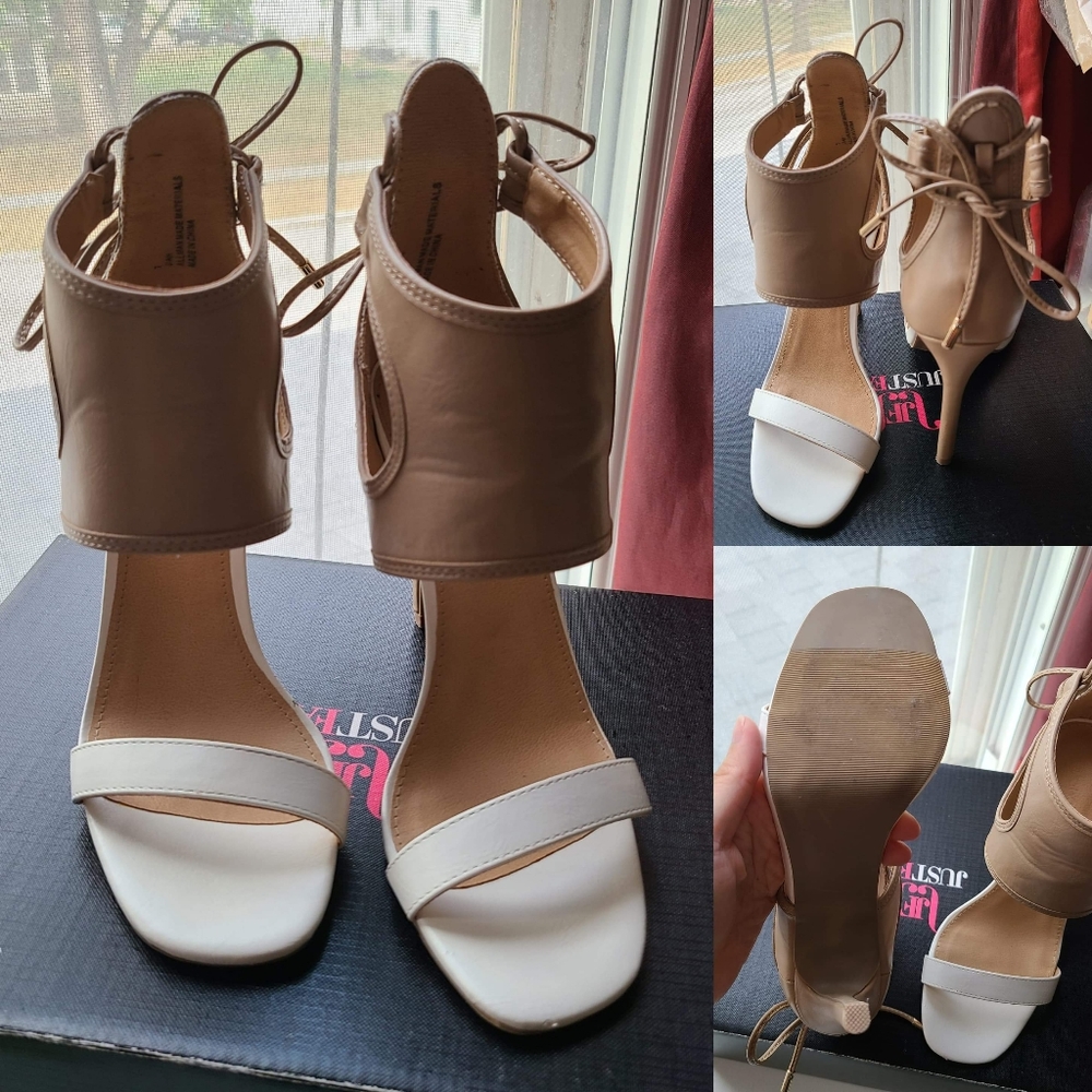 Two tone color heels